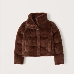Abercrombie & Fitch Brown Puffer Jacket